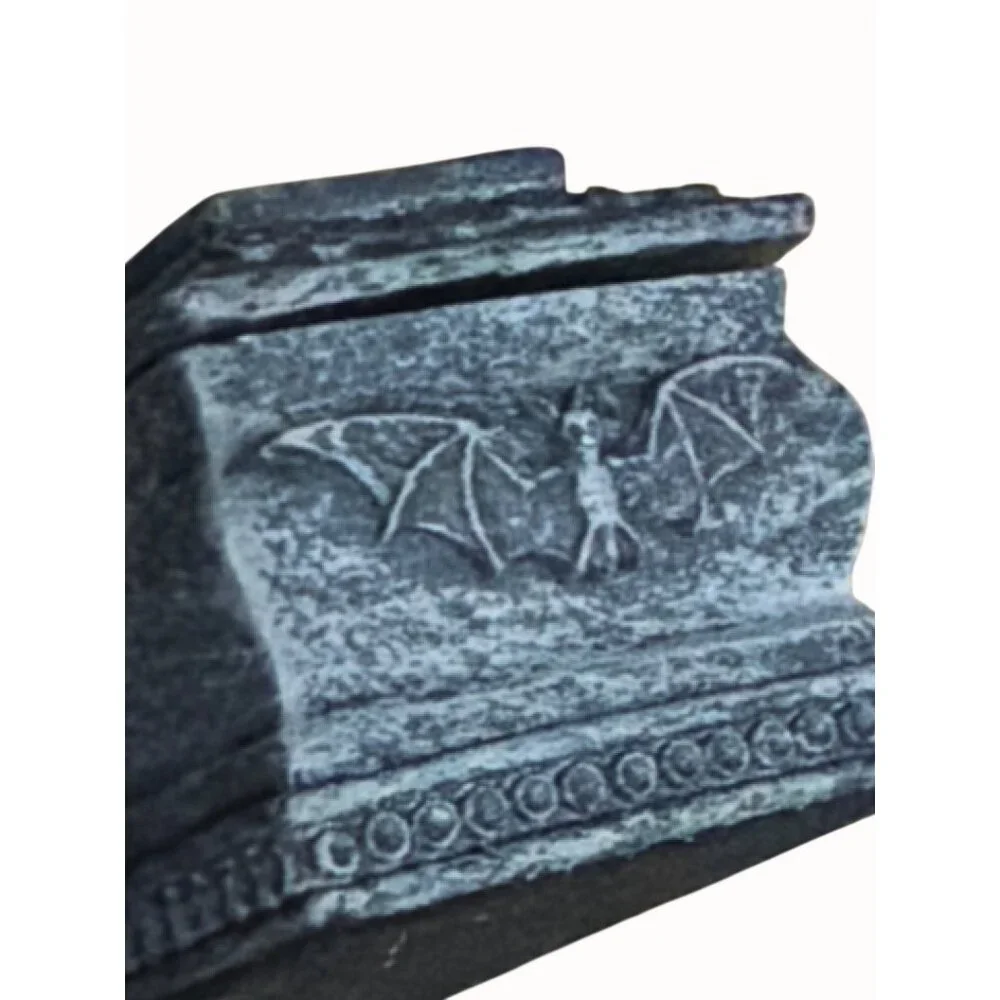 Summit‎ Gargoyle Coffin Trinket Box With Gothic Rose & Cross Design